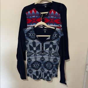 3 for 1 bundle Chaps Tribal Print Long Sleeve Tops